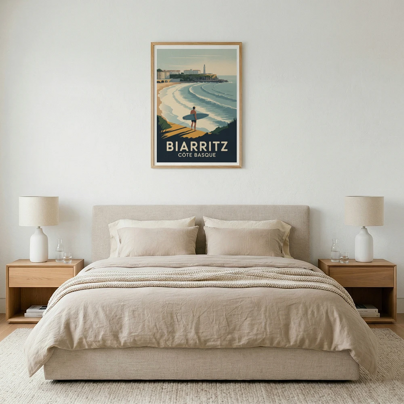 affiches biarritz style affiche de voyage