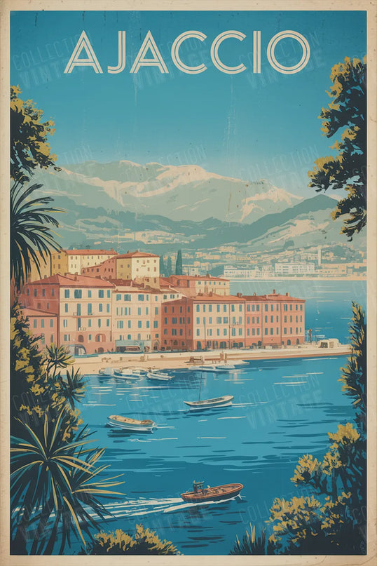 affiche ajaccio illustration minimaliste