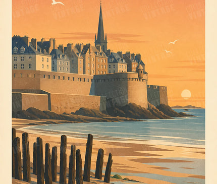 affiches saint malo vintage art mural