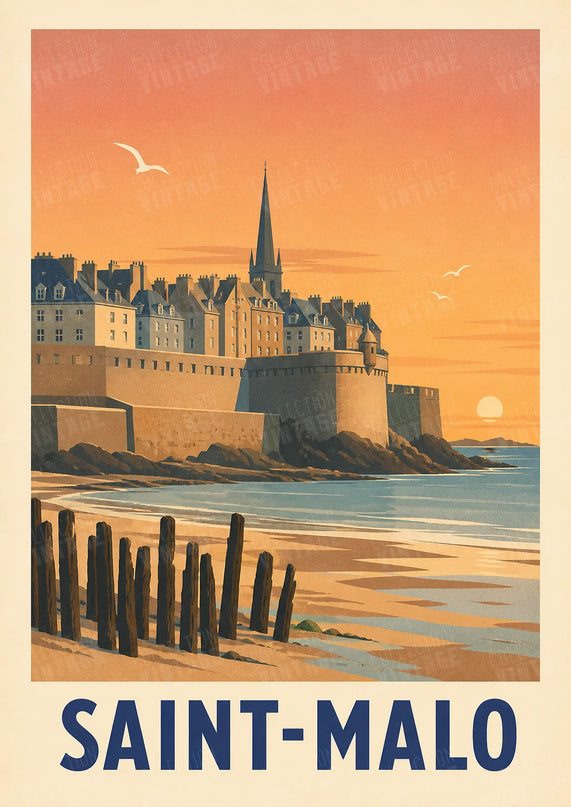 affiches saint malo vintage art mural