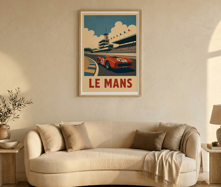 affiche décoration salon style le mans