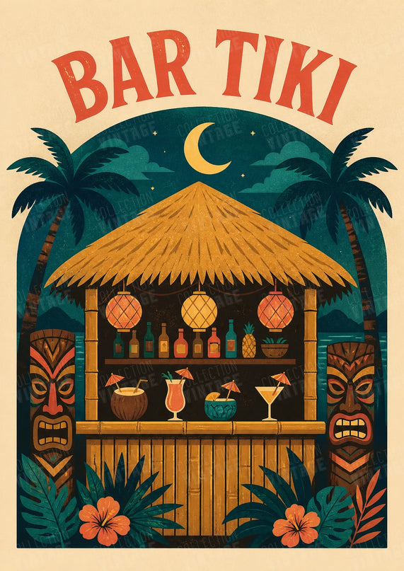 affiche hawai tiki bar deco