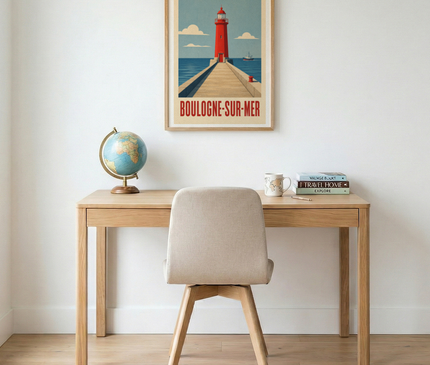 affiche boulogne-sur-mer affiche graphique colorée