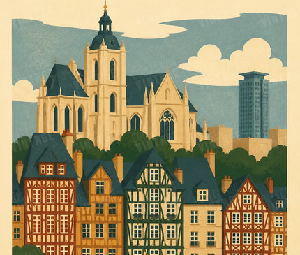 affiche rennes déco murale