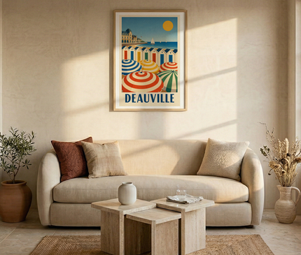affiche deauville vintage illustration