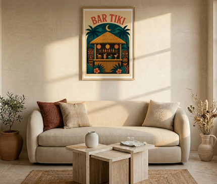 affiche hawai tiki bar deco