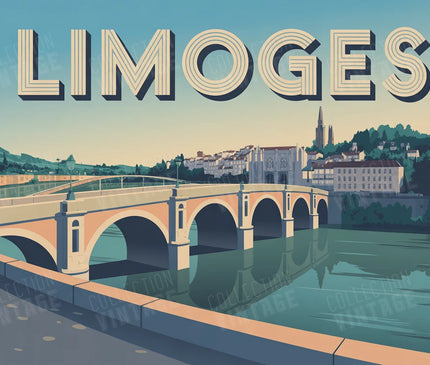 affiche vintage limoges deco bureau