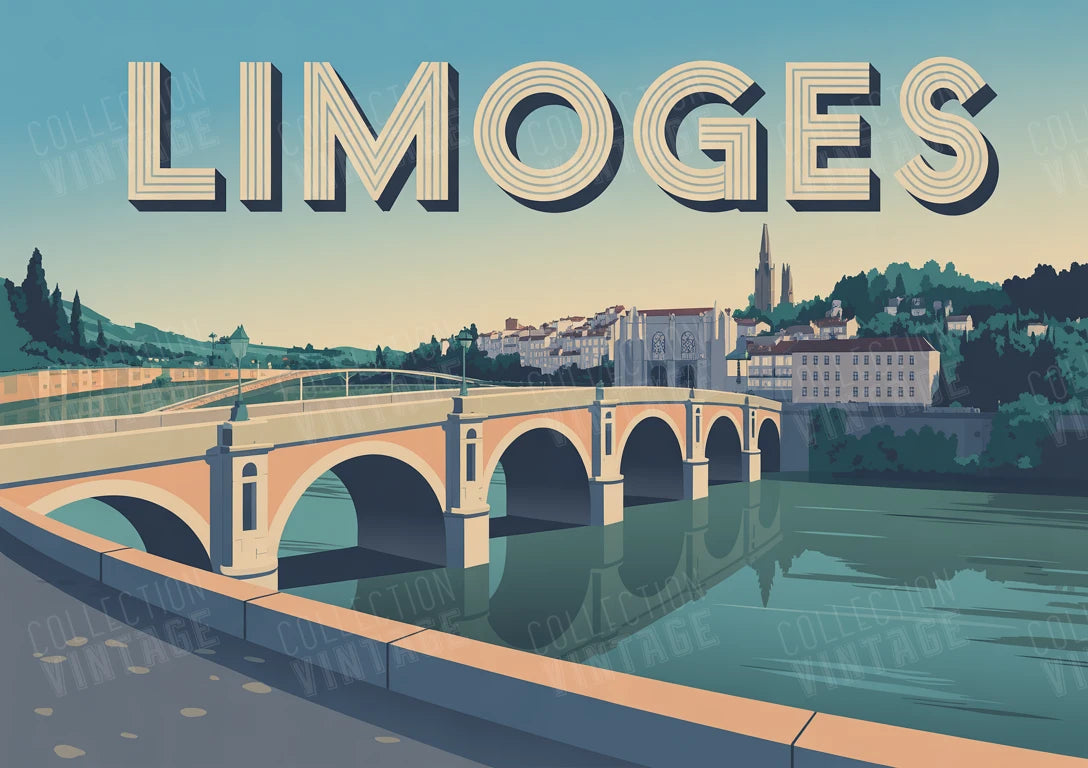 affiche vintage limoges deco bureau