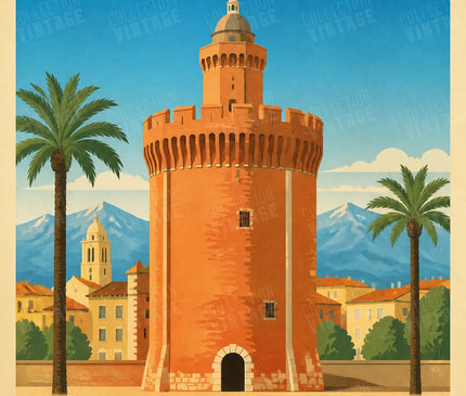 affiche vintage perpignan