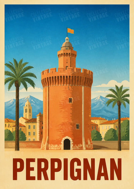 affiche vintage perpignan