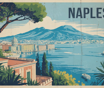 affiche naples voyage en italie déco murale