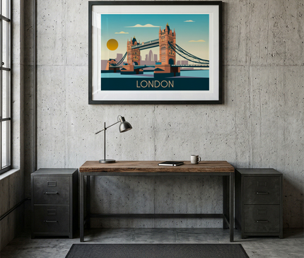 affiche londres architecture iconique