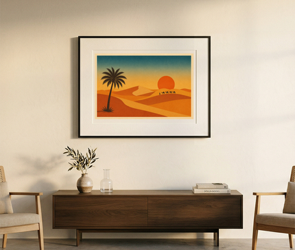 affiche désert du sahara poster ambiance boho