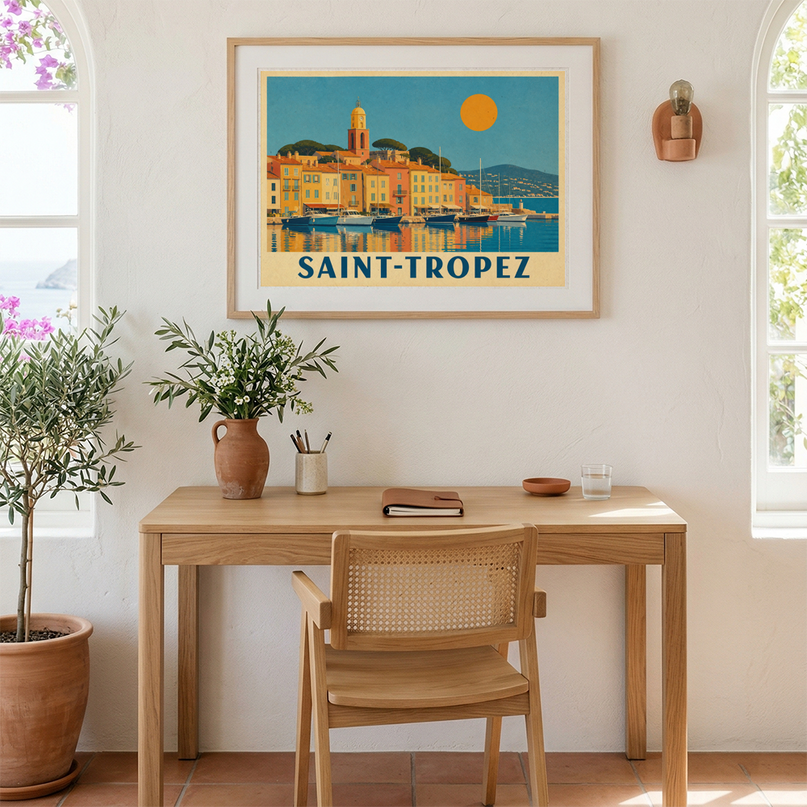 affiche saint tropez série de posters