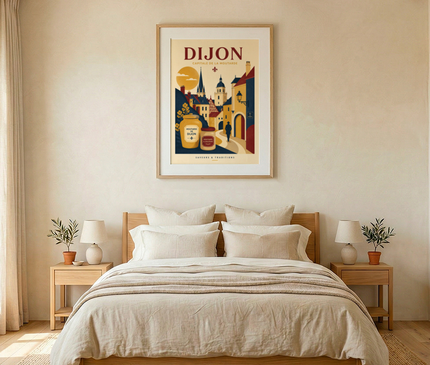 affiche dijon art mural abstrait figuratif
