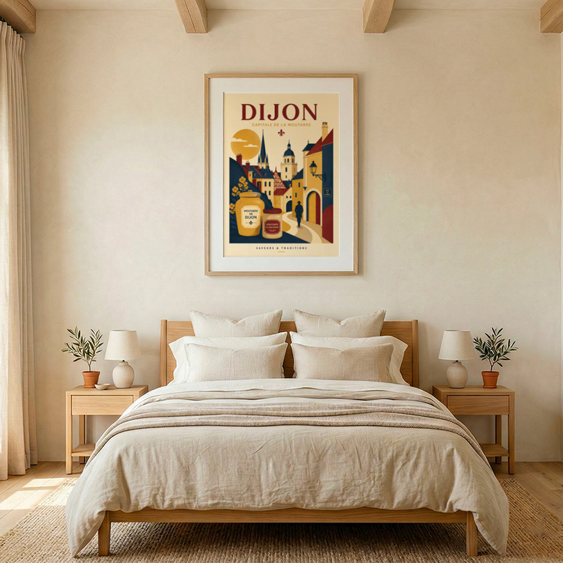 affiche dijon art mural abstrait figuratif