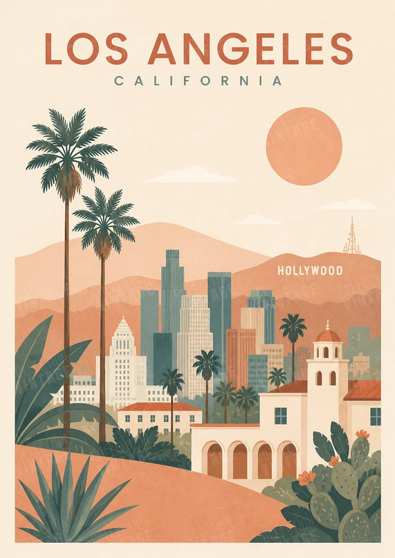 affiches los angeles style boho