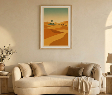 affiche désert du sahara art mural zen