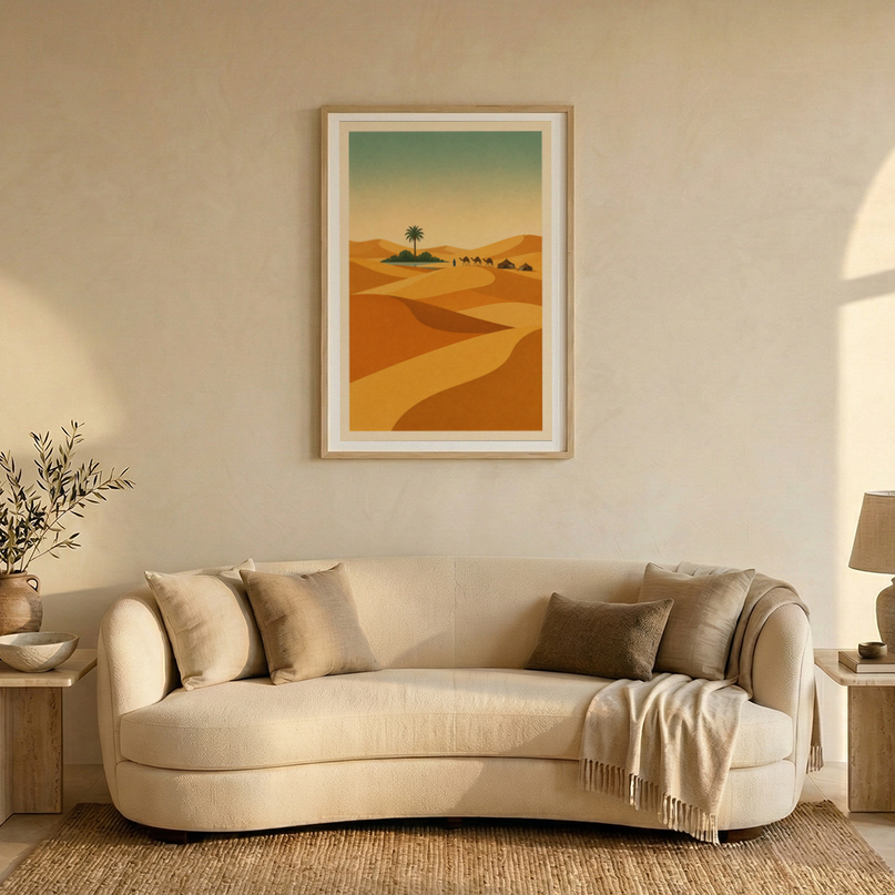 affiche désert du sahara art mural zen