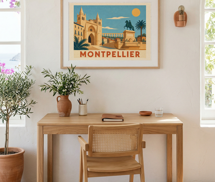 affiche montpellier affiche touristique ancienne