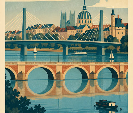 affiche nantes ponts de la loire