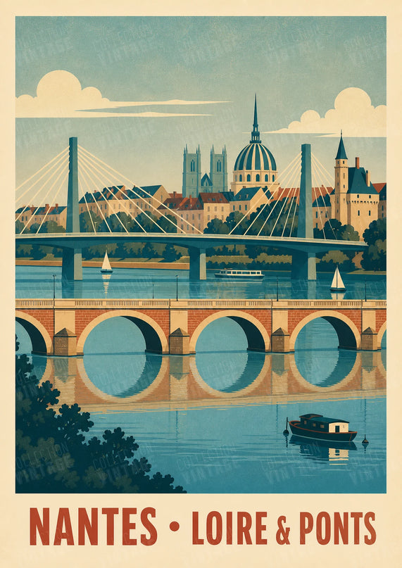 affiche nantes ponts de la loire