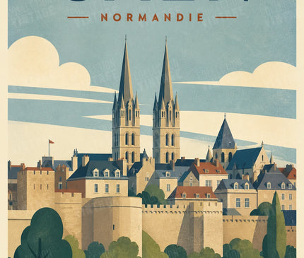 affiche caen poster mural design