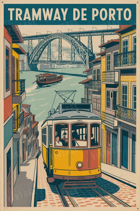 affiches porto tramway vintage 1