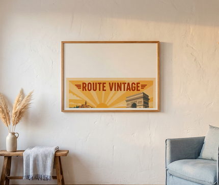affiche voiture vintage style années 60