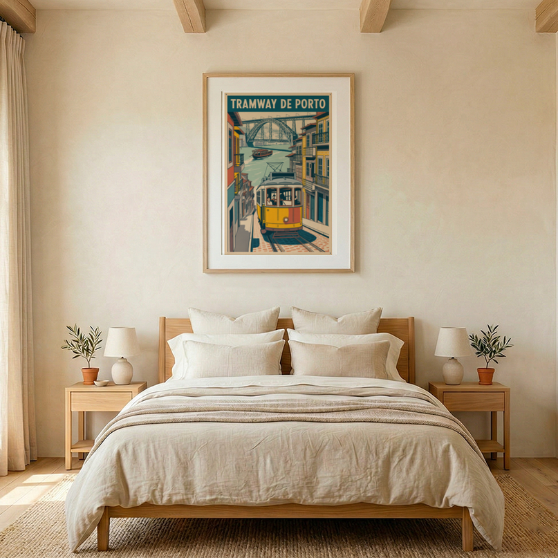 affiches porto tramway vintage 1
