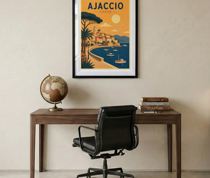 affiche ajaccio ambiance méditerranéenne