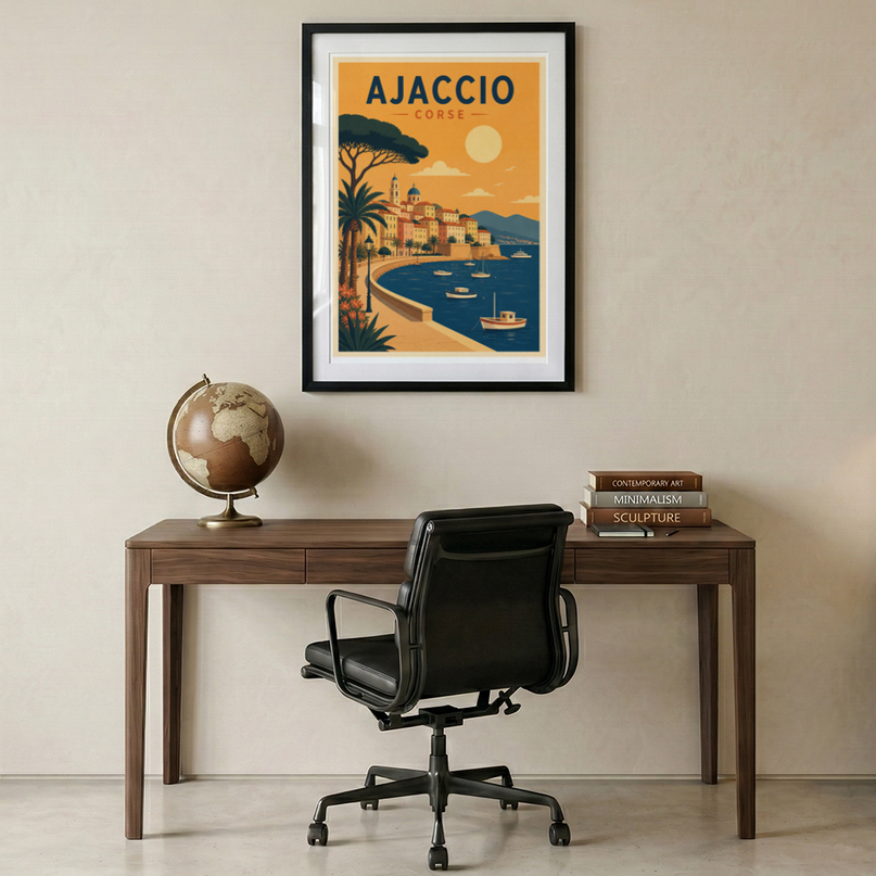 affiche ajaccio ambiance méditerranéenne