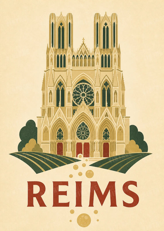 affiche reims déco murale vintage chic