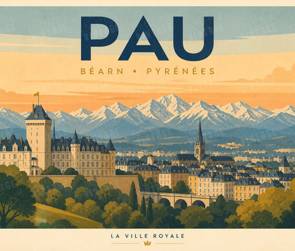 affiches pau affiche horizon pyrénées