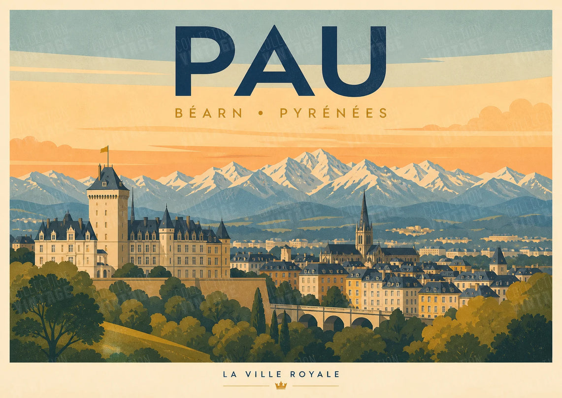 affiches pau affiche horizon pyrénées