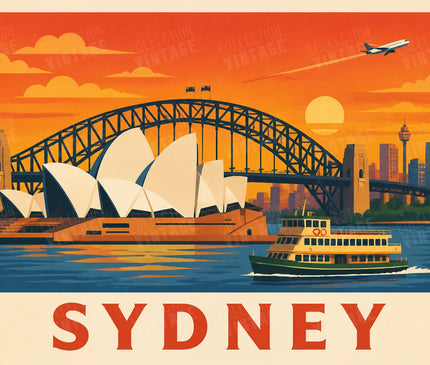 affiche ville de sydney minimaliste