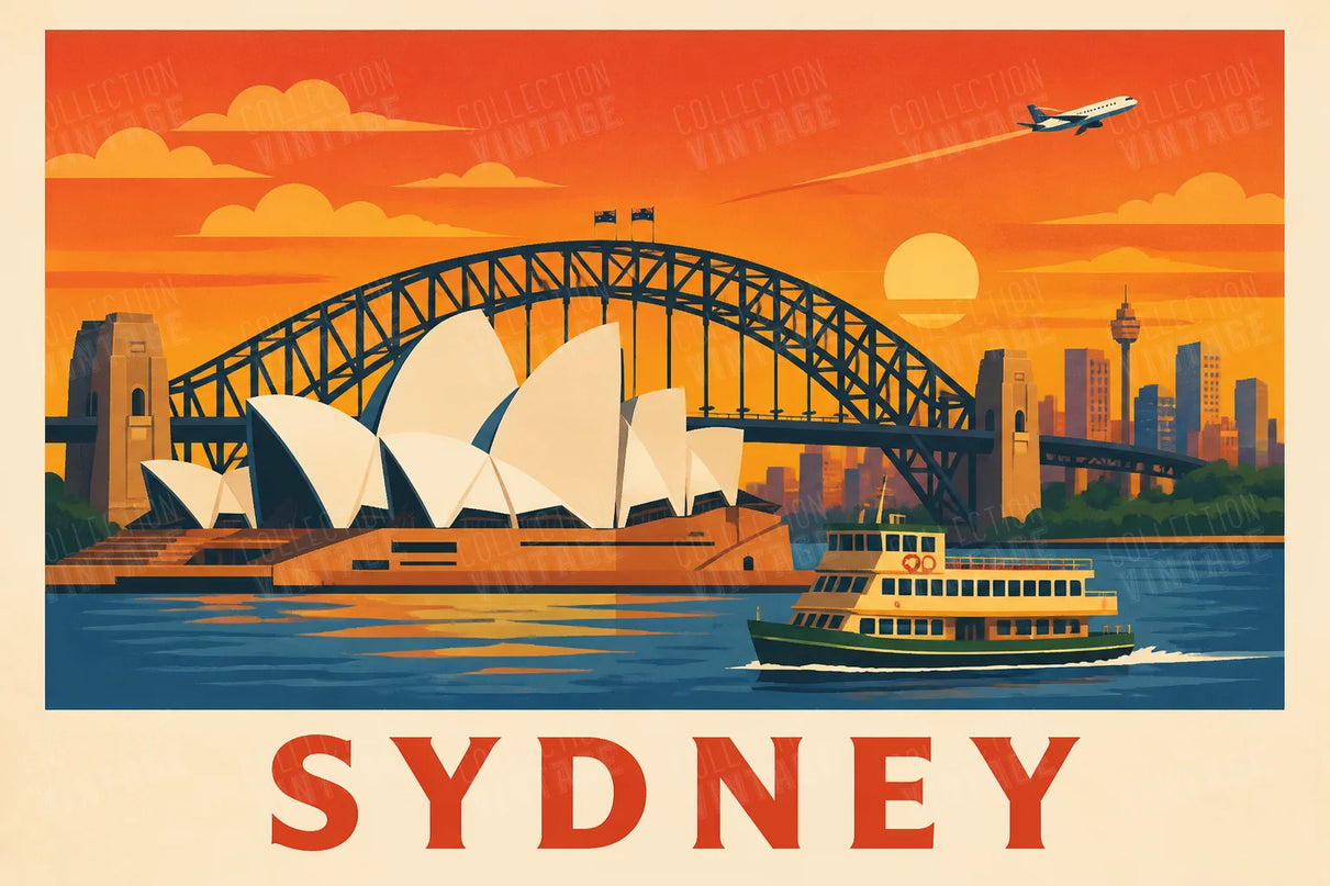 affiche ville de sydney minimaliste