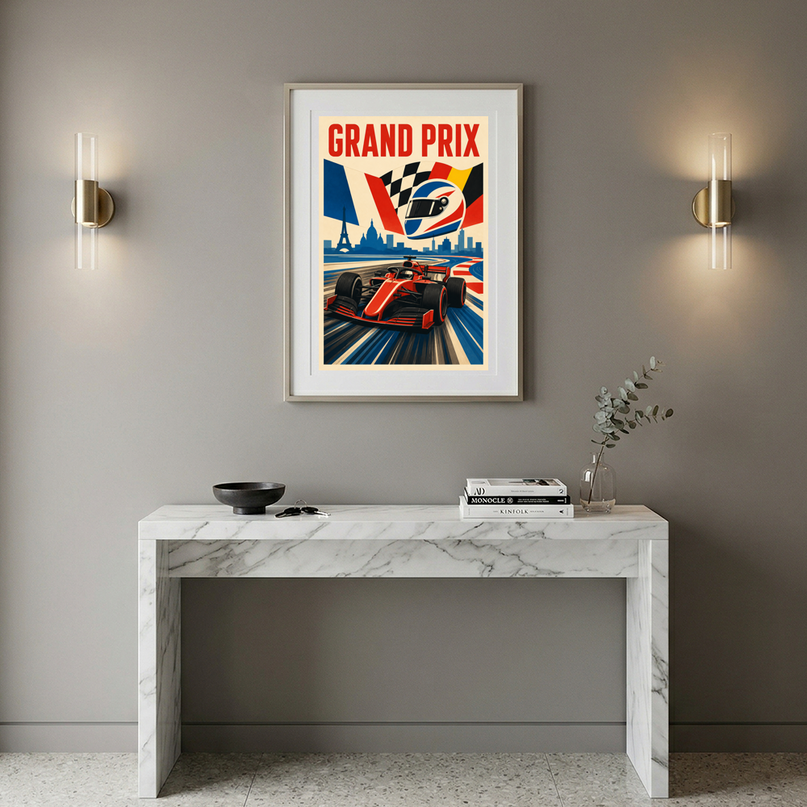 affiche grand prix f1 poster mural haute qualité