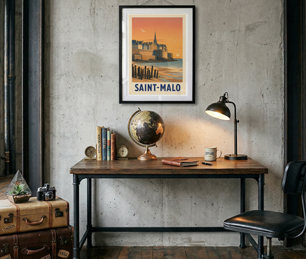 affiches saint malo vintage art mural