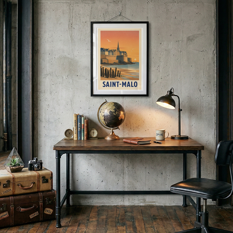 affiches saint malo vintage art mural