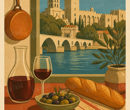 affiche avignon affiche murale cuisine vintage