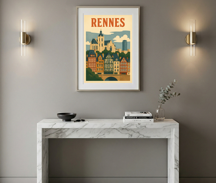 affiche rennes déco murale