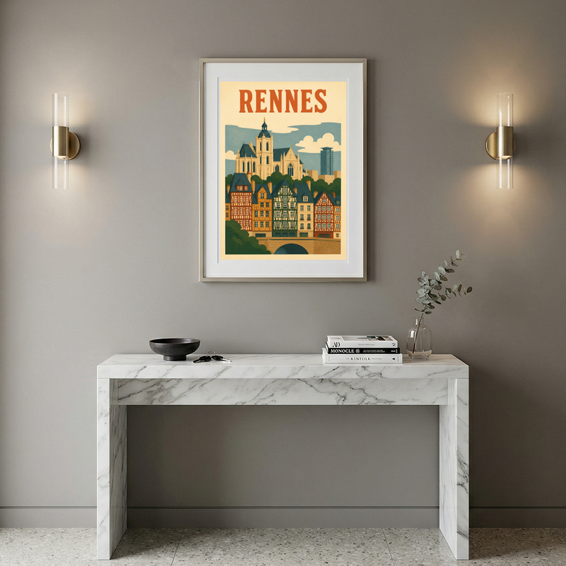 affiche rennes déco murale