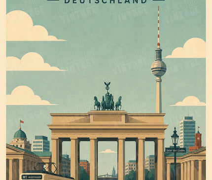affiche berlin style esquisse crayon