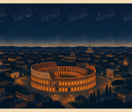 affiche colisée vue nocturne