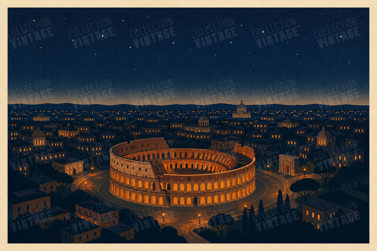 affiche colisée vue nocturne