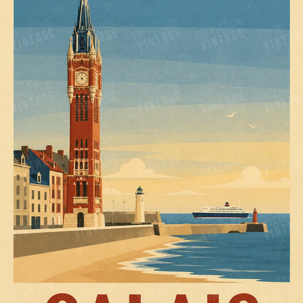 affiche calais décoration murale vintage