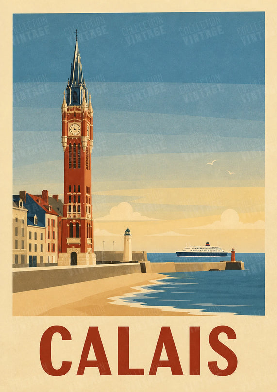 affiche calais décoration murale vintage