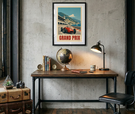 affiche vintage affiche de tourisme sport automobile
