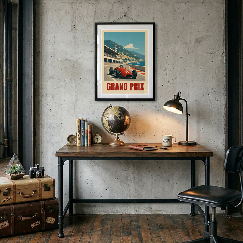 affiche vintage affiche de tourisme sport automobile